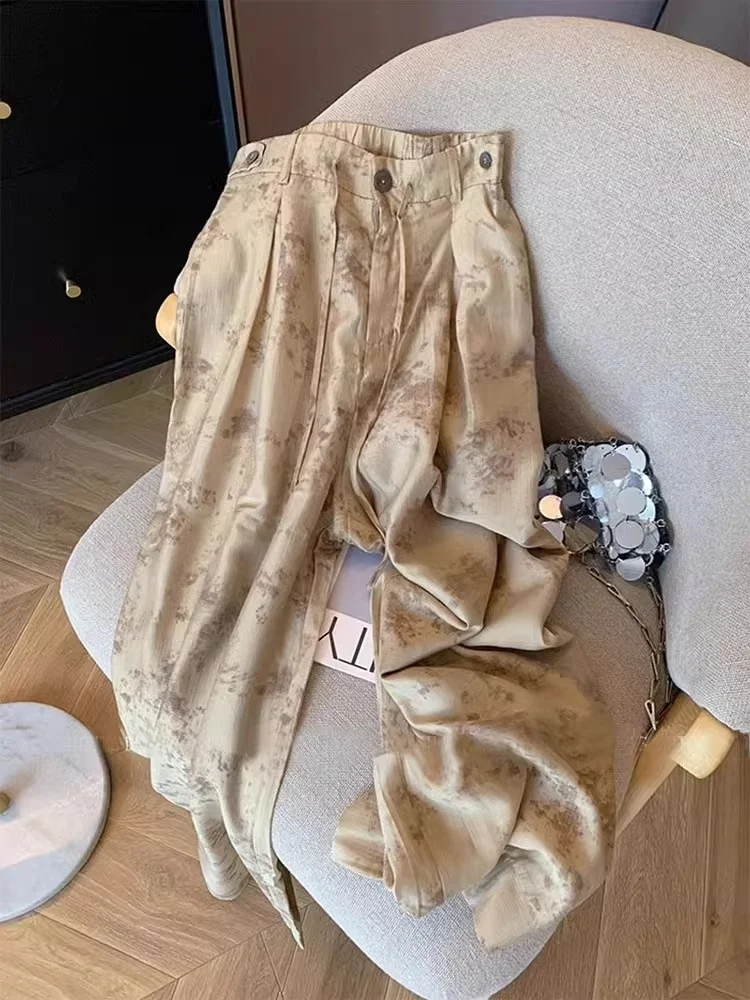 High Waist Wide Leg Pants Women's plus Size Print Casual Trousers Slimming Straight Cut Commute Style Retro Pocket Detail
High Waist Wide Leg Pants Women's plus Size Print Casual Trousers Slimming Straight Cut Commute Style Retro Pocket Detail