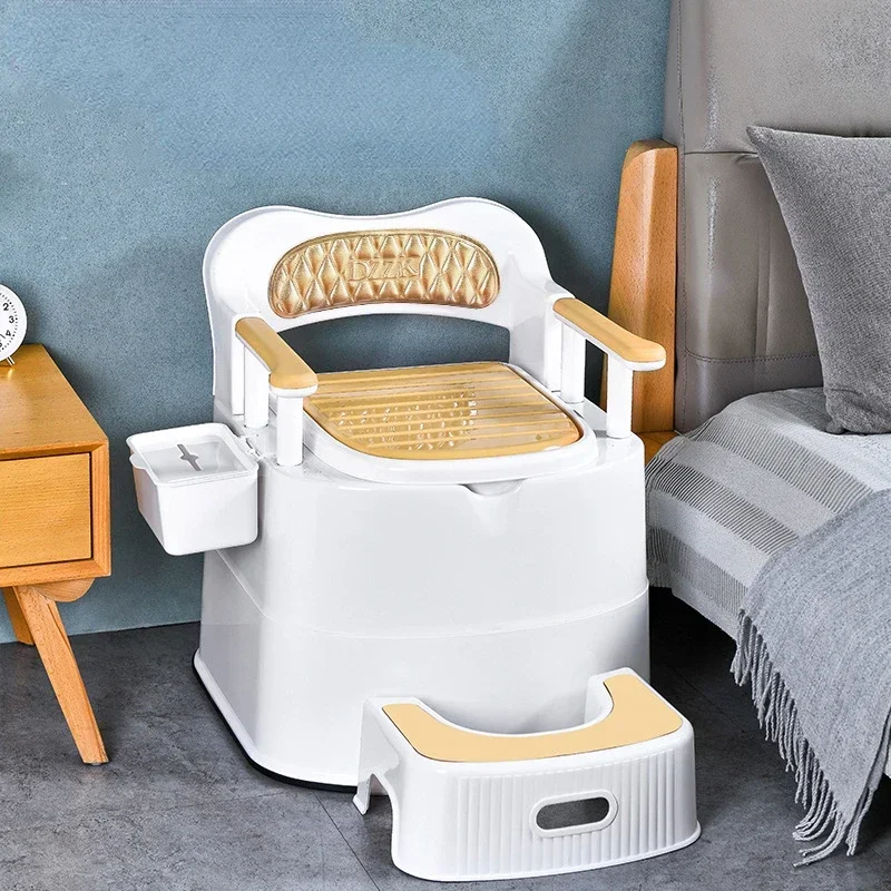 Portable Toilet with Higher BackrestSoft PU Cushion for Pregnant Women and ElderlyComfortable Indoor Seat Portable Commode Chair
Portable Toilet with Higher BackrestSoft PU Cushion for Pregnant Women and ElderlyComfortable Indoor Seat Portable Commode Chair