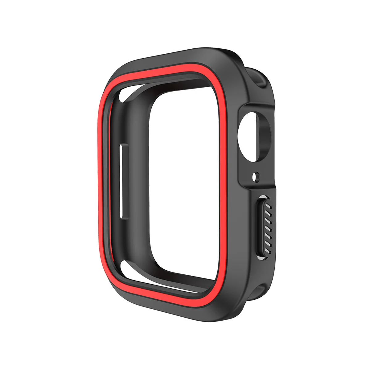 Silicone Smart Watch Protective Cover Watch Protector Frame Compatible for Apple Watch 40mm (Black and Red) 
Silicone Smart Watch Protective Cover Watch Protector Frame Compatible for Apple Watch 40mm (Black and Red)