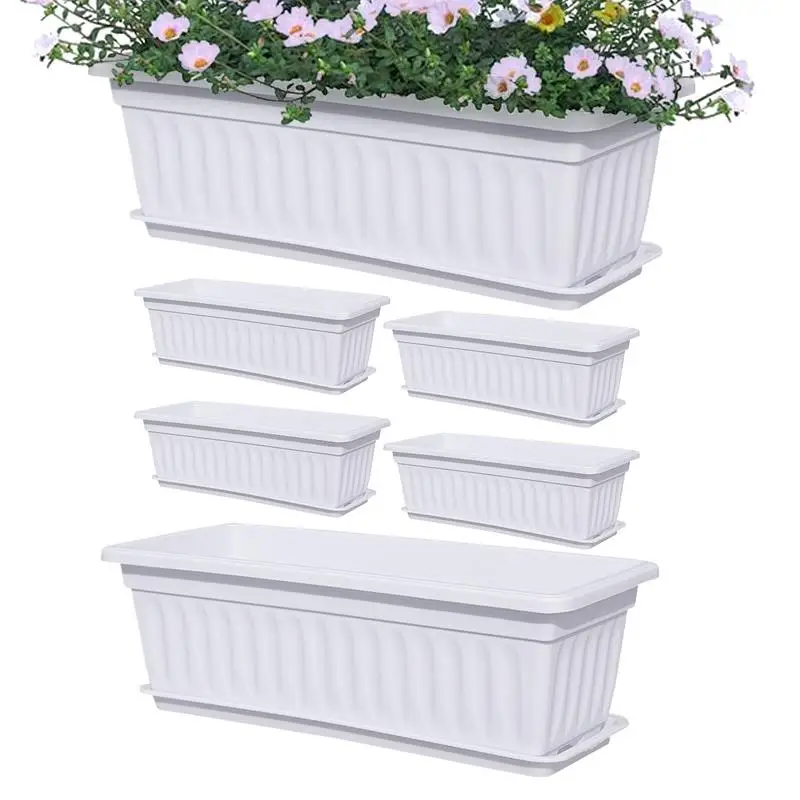 Window Boxes Planter Railing Planter Box 6X Weather Resistant Container Built-in Drainage Holes Accessories For Growing
Window Boxes Planter Railing Planter Box 6X Weather Resistant Container Built-in Drainage Holes Accessories For Growing