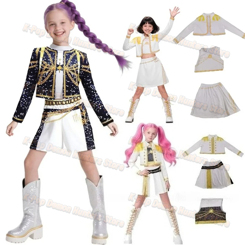 Huntrix KPop Demon Hunters Mira Zoey Rumi Cosplay Costume Kids Baby Girls Birthday Party Dress Anime Uniform Halloween Costume
Huntrix KPop Demon Hunters Mira Zoey Rumi Cosplay Costume Kids Baby Girls Birthday Party Dress Anime Uniform Halloween Costume