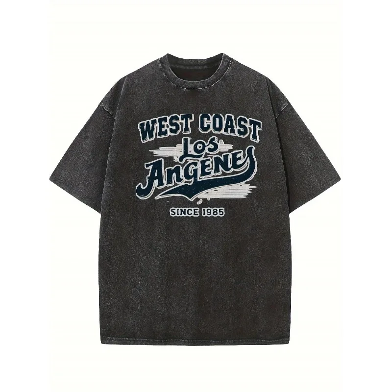 Men’s Vintage Washed Los Angeles T-Shirt West Coast Graphic Print Oversized Summer Streetwear Hip Hop Casual Loose Fit
Men’s Vintage Washed Los Angeles T-Shirt West Coast Graphic Print Oversized Summer Streetwear Hip Hop Casual Loose Fit