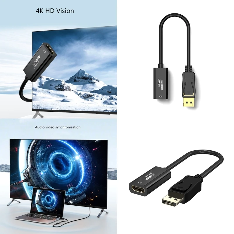 DisplayPort to Adapter Connection Cable Cord Converter 8K 4K for PC Laptop Host Projector K1KF
DisplayPort to Adapter Connection Cable Cord Converter 8K 4K for PC Laptop Host Projector K1KF