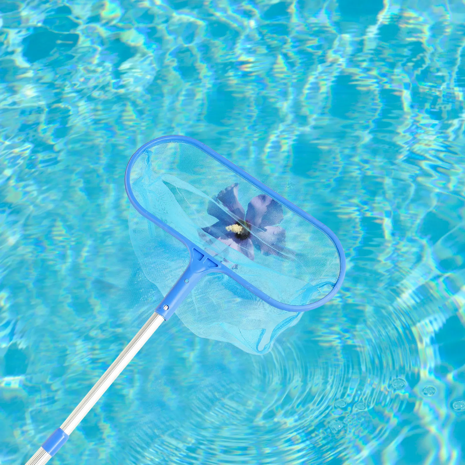 Adjustable Pool Skimmer Net With Telescopic Pole Durable Fine Mesh Cleaning Tool For Leaves Insects Removal Space-Saving Scoop
Adjustable Pool Skimmer Net With Telescopic Pole Durable Fine Mesh Cleaning Tool For Leaves Insects Removal Space-Saving Scoop