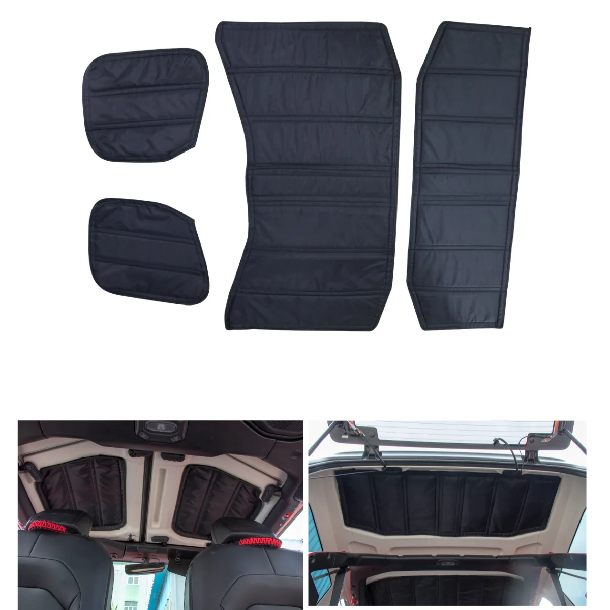 JL Roof Insulation Pad for 2018+ Wrangler 4-Door: 600D Oxford, PE Board & Fiberfill for Superior Heat/Cold Protection. JL1106
JL Roof Insulation Pad for 2018+ Wrangler 4-Door: 600D Oxford, PE Board & Fiberfill for Superior Heat/Cold Protection. JL1106
