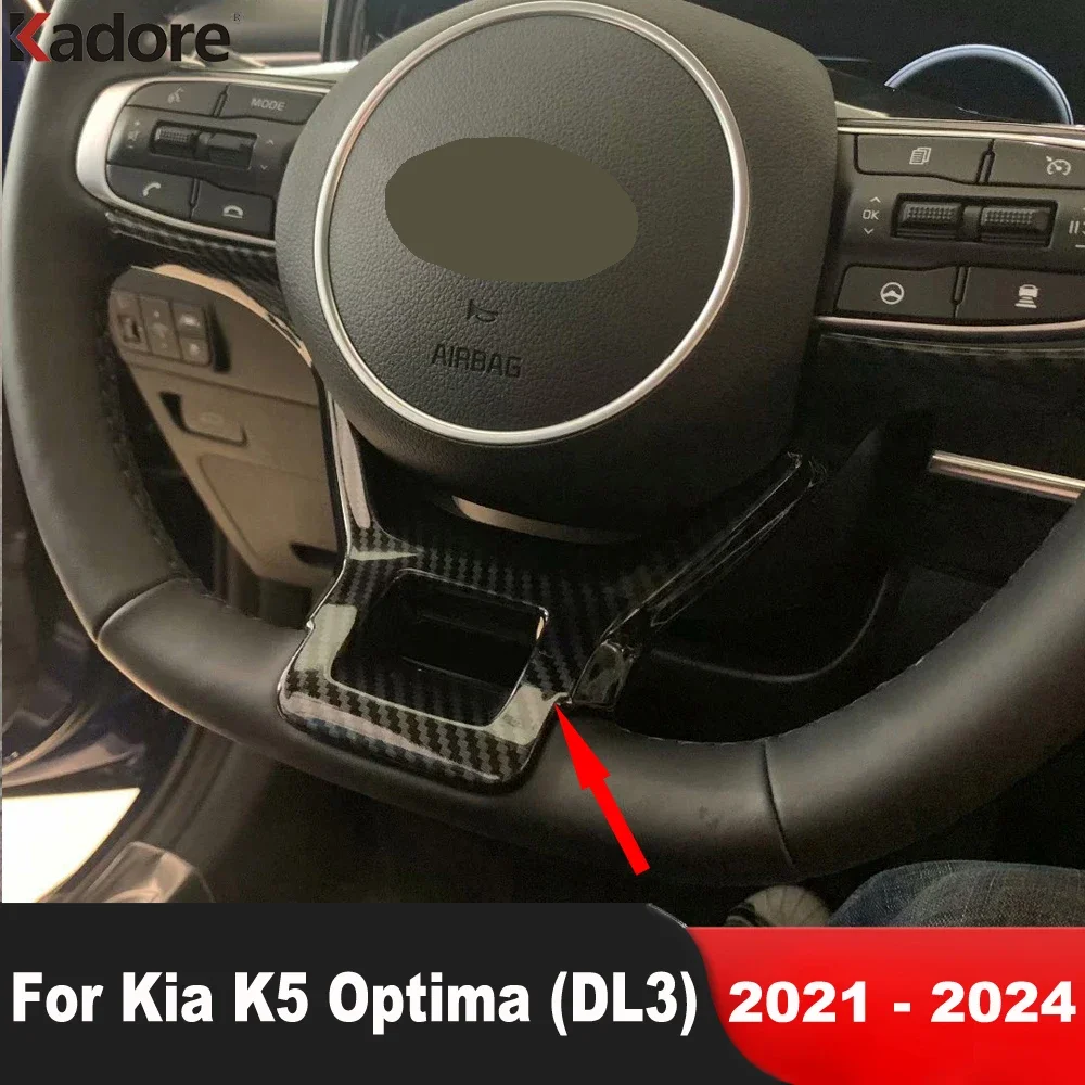Car Steering Wheel Decoration Cover Trim For Kia K5 Optima DL3 2021 2022 2023 2024 Carbon Fiber Interior Mouldings Accessories
Car Steering Wheel Decoration Cover Trim For Kia K5 Optima DL3 2021 2022 2023 2024 Carbon Fiber Interior Mouldings Accessories