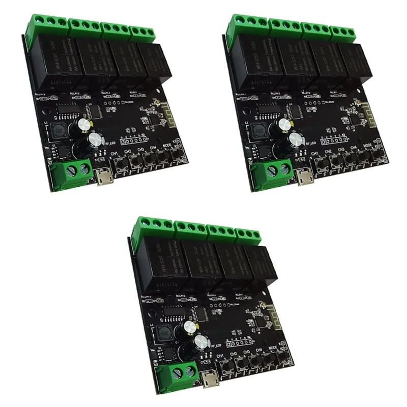 3X 4CH Tuya Switch Wifi Switch Module Wireless Relay Smart Life APP Remote Control Smart Timer For Smart Home For Alexa
3X 4CH Tuya Switch Wifi Switch Module Wireless Relay Smart Life APP Remote Control Smart Timer For Smart Home For Alexa