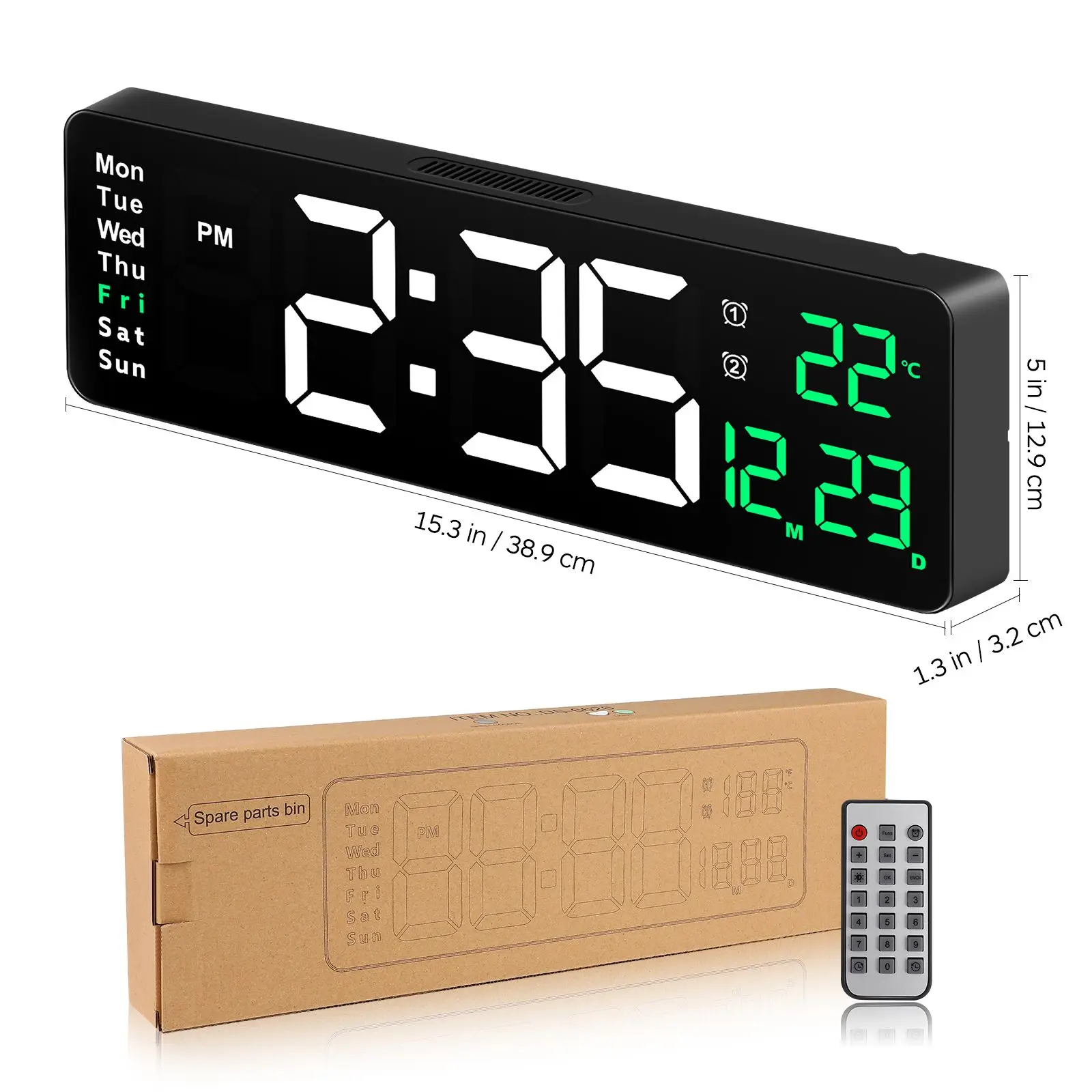 Oversized Large Screen Digital Clock Office Wall Electric Plastic Calendar for Living Room
Oversized Large Screen Digital Clock Office Wall Electric Plastic Calendar for Living Room