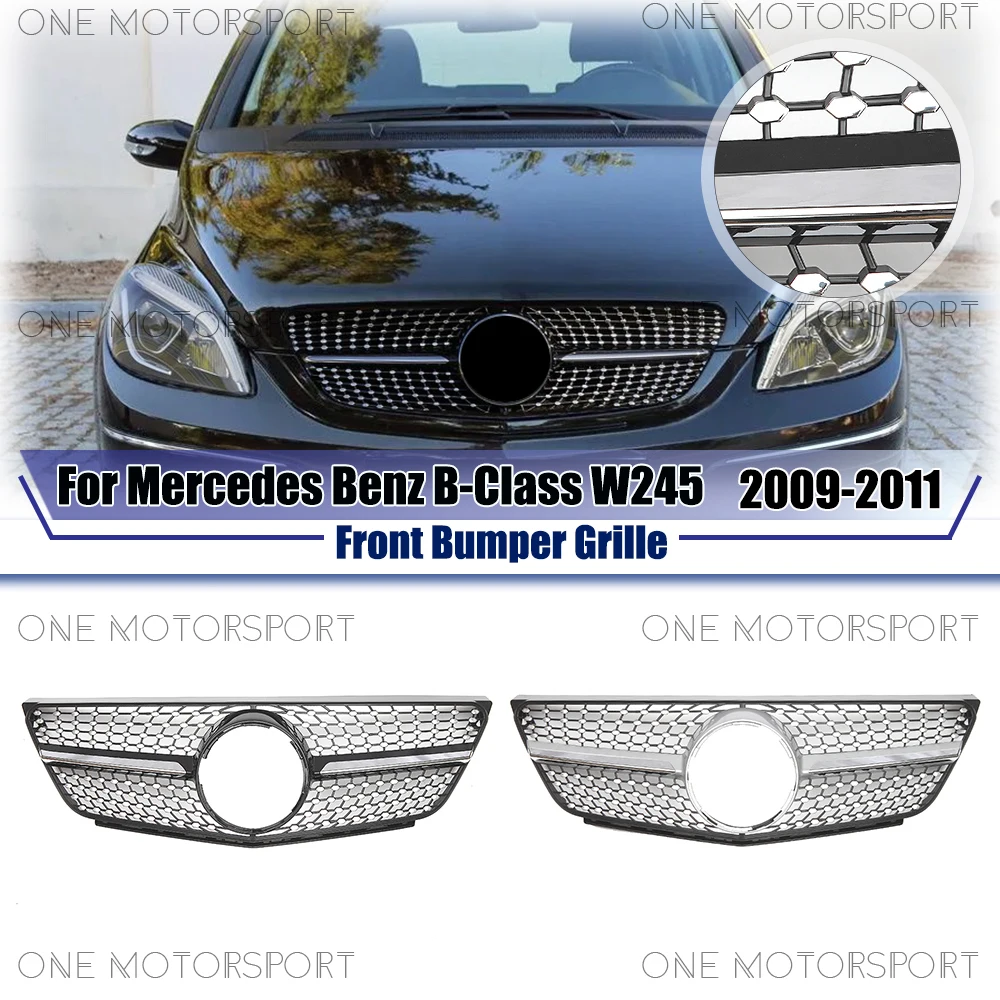 Diamonds Style Chrome Silver Upper Grille For Mercedes Benz B-Class W245 2009-2011 B160 B180 B200 B250 Front Bumper Grille
Diamonds Style Chrome Silver Upper Grille For Mercedes Benz B-Class W245 2009-2011 B160 B180 B200 B250 Front Bumper Grille