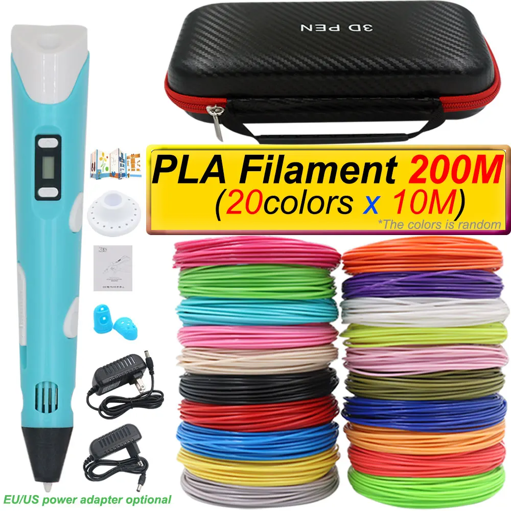 New High Quality Kids 3D Printing Pen With LCD Display Power Adapter Travel Case Color PLA Filament Kids Birthday Christmas Gift
New High Quality Kids 3D Printing Pen With LCD Display Power Adapter Travel Case Color PLA Filament Kids Birthday Christmas Gift
