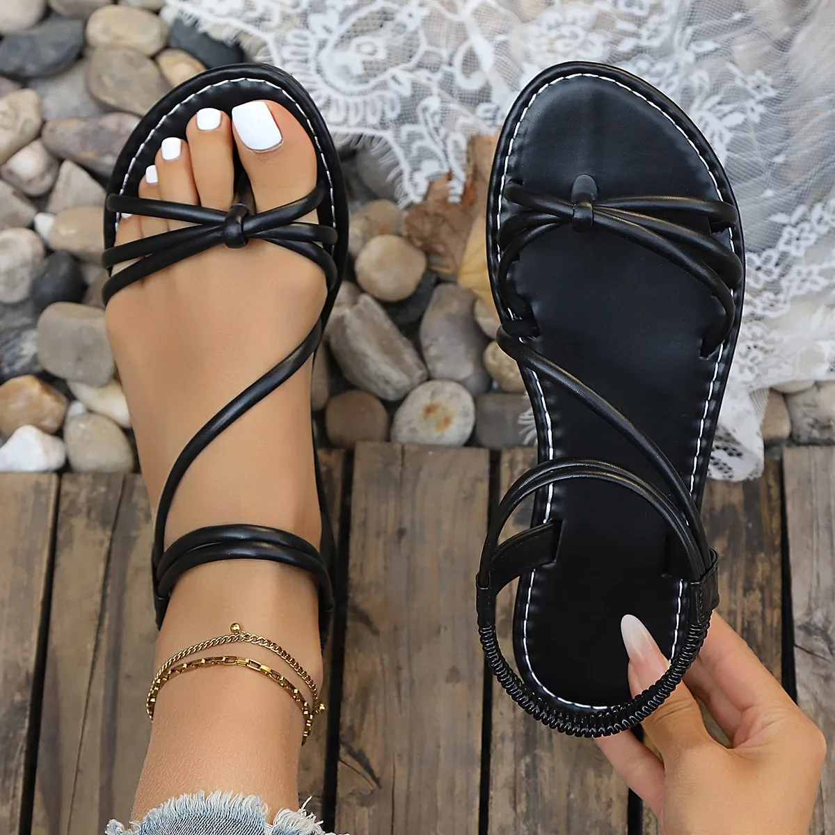 2026 Summer Women Brown Thong Sandals Outdoor Bohemian Flat Gladiator Shoes Comfortable Beach Sandals for Ladies Flat Sandals
2026 Summer Women Brown Thong Sandals Outdoor Bohemian Flat Gladiator Shoes Comfortable Beach Sandals for Ladies Flat Sandals