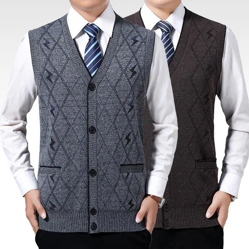 Men 2024 Autumn Winter Fashion Sweater Cardigan Vest Male V-neck Knitted Waistcoat Men's Thick Warm Sleeveless Coats D679
Men 2024 Autumn Winter Fashion Sweater Cardigan Vest Male V-neck Knitted Waistcoat Men's Thick Warm Sleeveless Coats D679