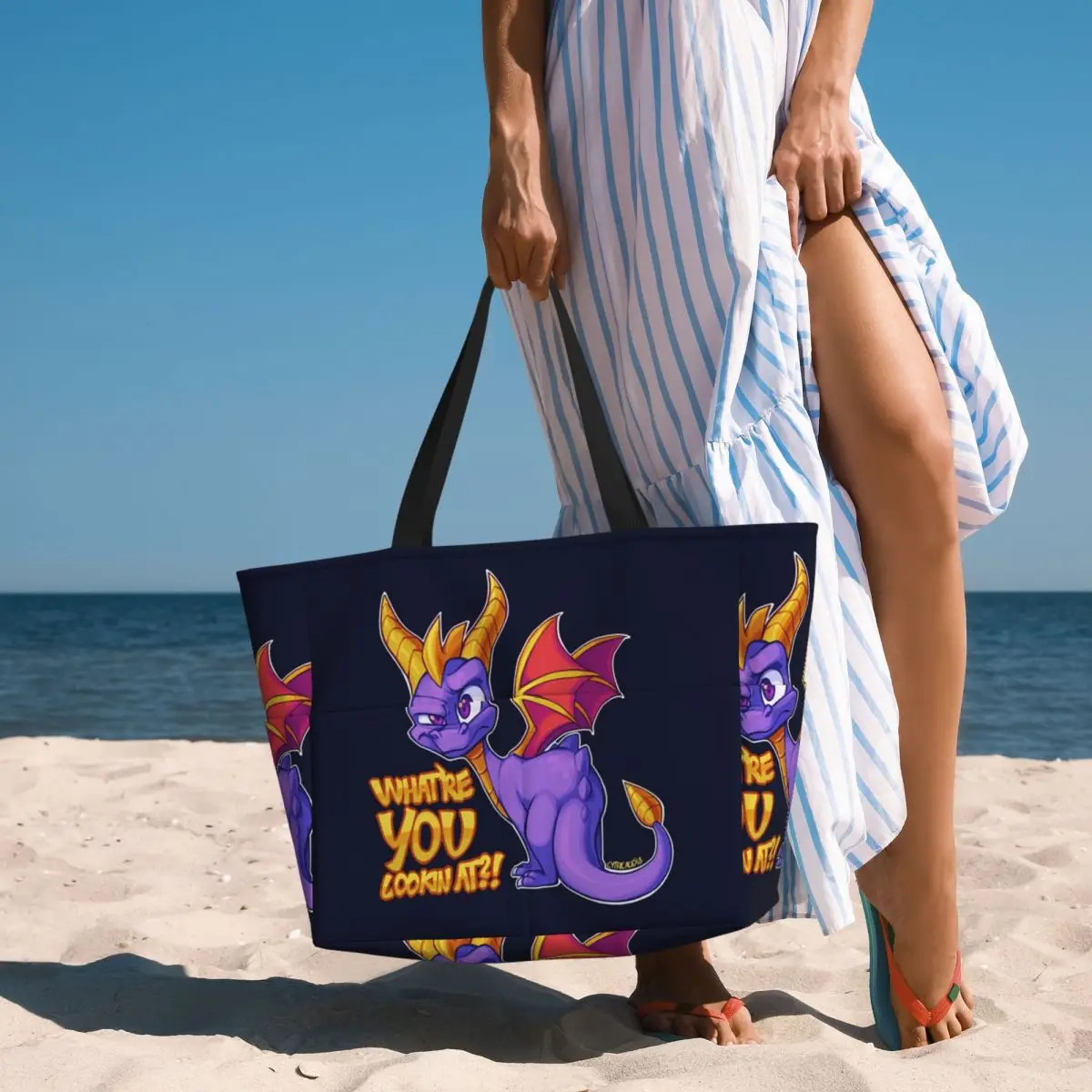 Spyro Pattern Beach Tote Bag Sport Gym Yoga Duffle Large Tote Bag Women Travel Bag Fitness bag
Spyro Pattern Beach Tote Bag Sport Gym Yoga Duffle Large Tote Bag Women Travel Bag Fitness bag