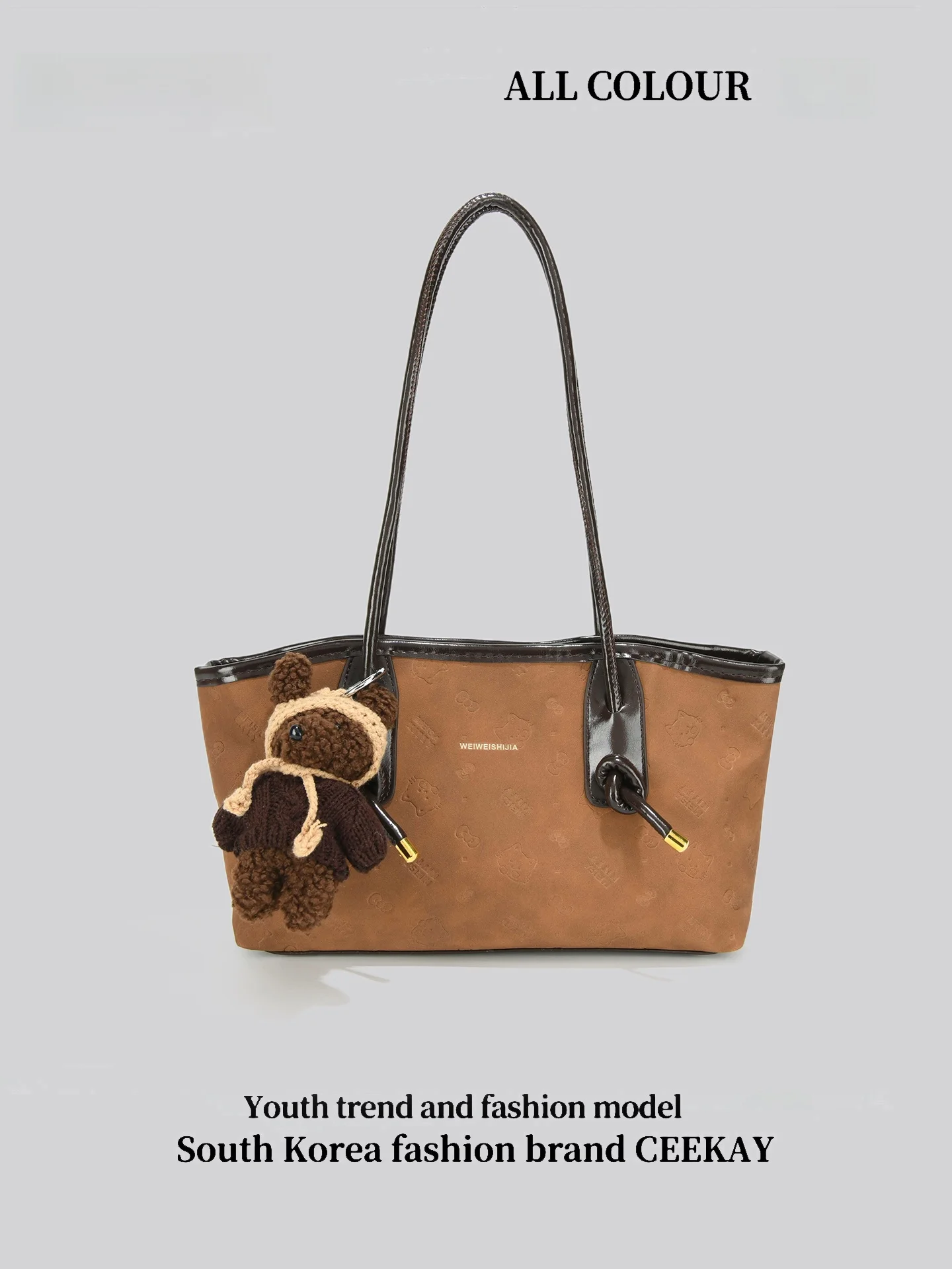 Ceekay Original Retro Suede Tote Bag Women's Large Capacity Handbag Shoulder Bag Bear Pendant Commuter Style Youth Fashion
Ceekay Original Retro Suede Tote Bag Women's Large Capacity Handbag Shoulder Bag Bear Pendant Commuter Style Youth Fashion