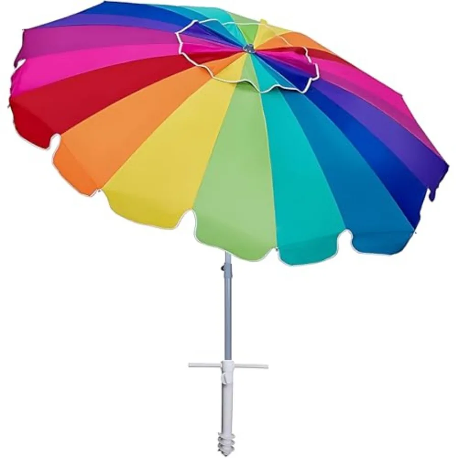 7.5ft Large Heavy Duty HIGH Wind Beach Umbrella with sand anchor and Tilt Sun Shelter, UPF 50+ Protection Outdoor Umbrellas Sun
7.5ft Large Heavy Duty HIGH Wind Beach Umbrella with sand anchor and Tilt Sun Shelter, UPF 50+ Protection Outdoor Umbrellas Sun