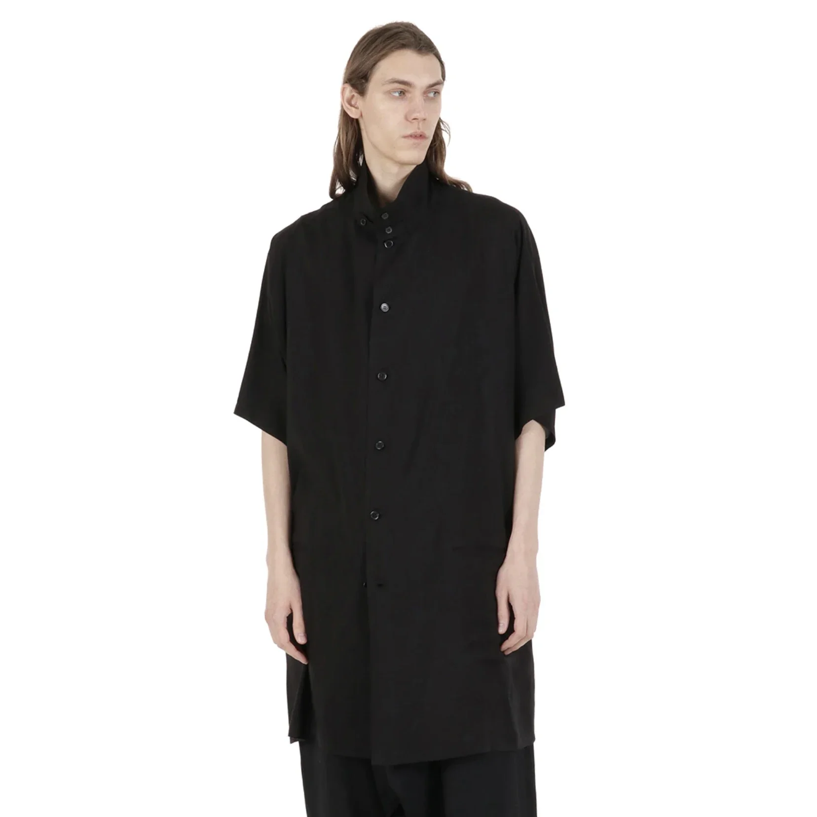 YOJI OOAK high-neck Tensilk casual men's summer design short sleeve five-quarter sleeve jacket shirt national trend
YOJI OOAK high-neck Tensilk casual men's summer design short sleeve five-quarter sleeve jacket shirt national trend