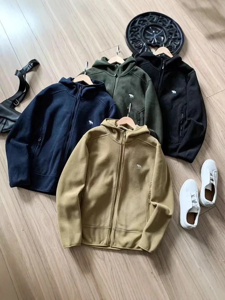 Thiened Double-sided Fce Hooded Jaet Men's Casual Sweatirt Outerwear Polyester Fiber Stand Fit Autumn Winter Coat
Thiened Double-sided Fce Hooded Jaet Men's Casual Sweatirt Outerwear Polyester Fiber Stand Fit Autumn Winter Coat