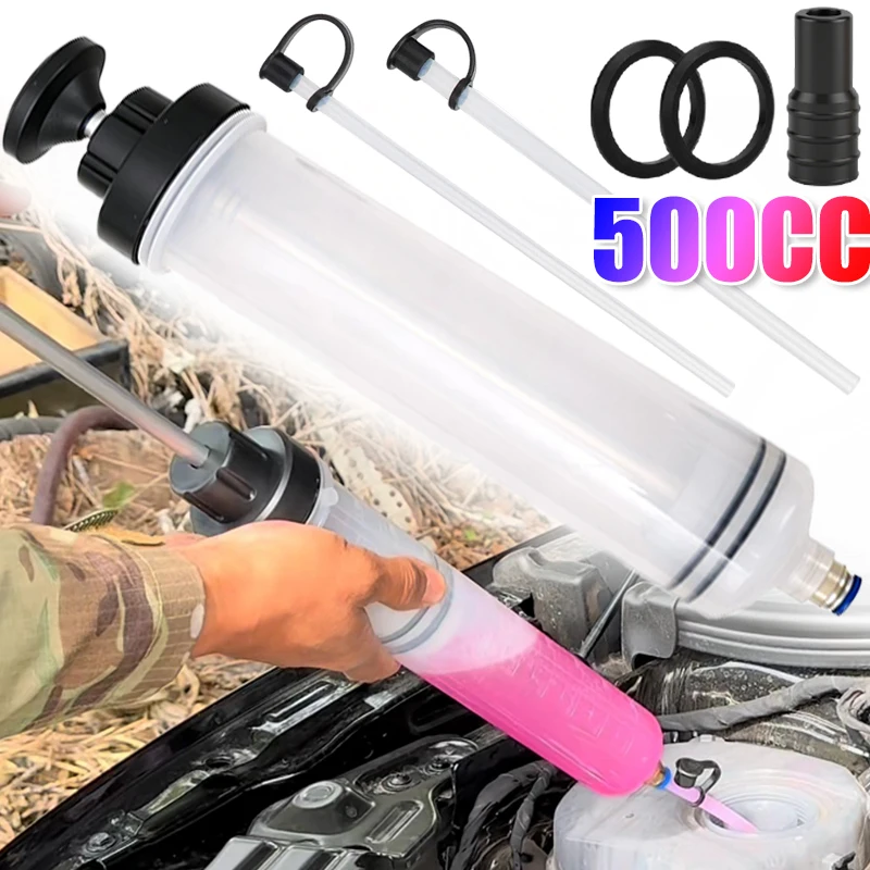 500cc/200cc Translucent Car Engine Oil Fluid Pump Efficient Vacuum Manual Inhalation Syringe Style Engine Cooolant Transfer Tool
500cc/200cc Translucent Car Engine Oil Fluid Pump Efficient Vacuum Manual Inhalation Syringe Style Engine Cooolant Transfer Tool