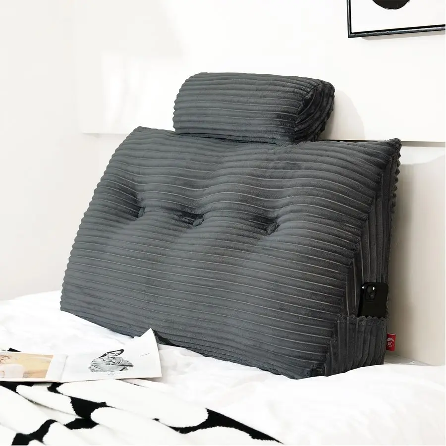 Подушка-клин с подушкой-валиком для шеи, двойная подушка-клин, мягкая и поддерживающая подушка-изголовье для чтения и отдыха в постели
Подушка-клин с подушкой-валиком для шеи, двойная подушка-клин, мягкая и поддерживающая подушка-изголовье для чтения и отдыха в постели