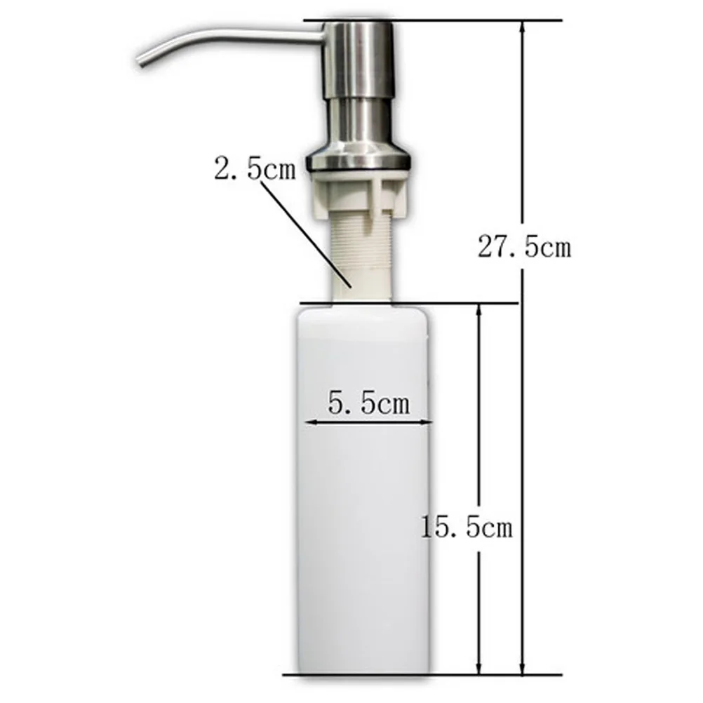 Stainless Steel Soap Dispenser 300ml White Silver Lotion Pump Kitchen Bathroom Shampoo Sink Hand Plastic Bottle 275cm
Stainless Steel Soap Dispenser 300ml White Silver Lotion Pump Kitchen Bathroom Shampoo Sink Hand Plastic Bottle 275cm