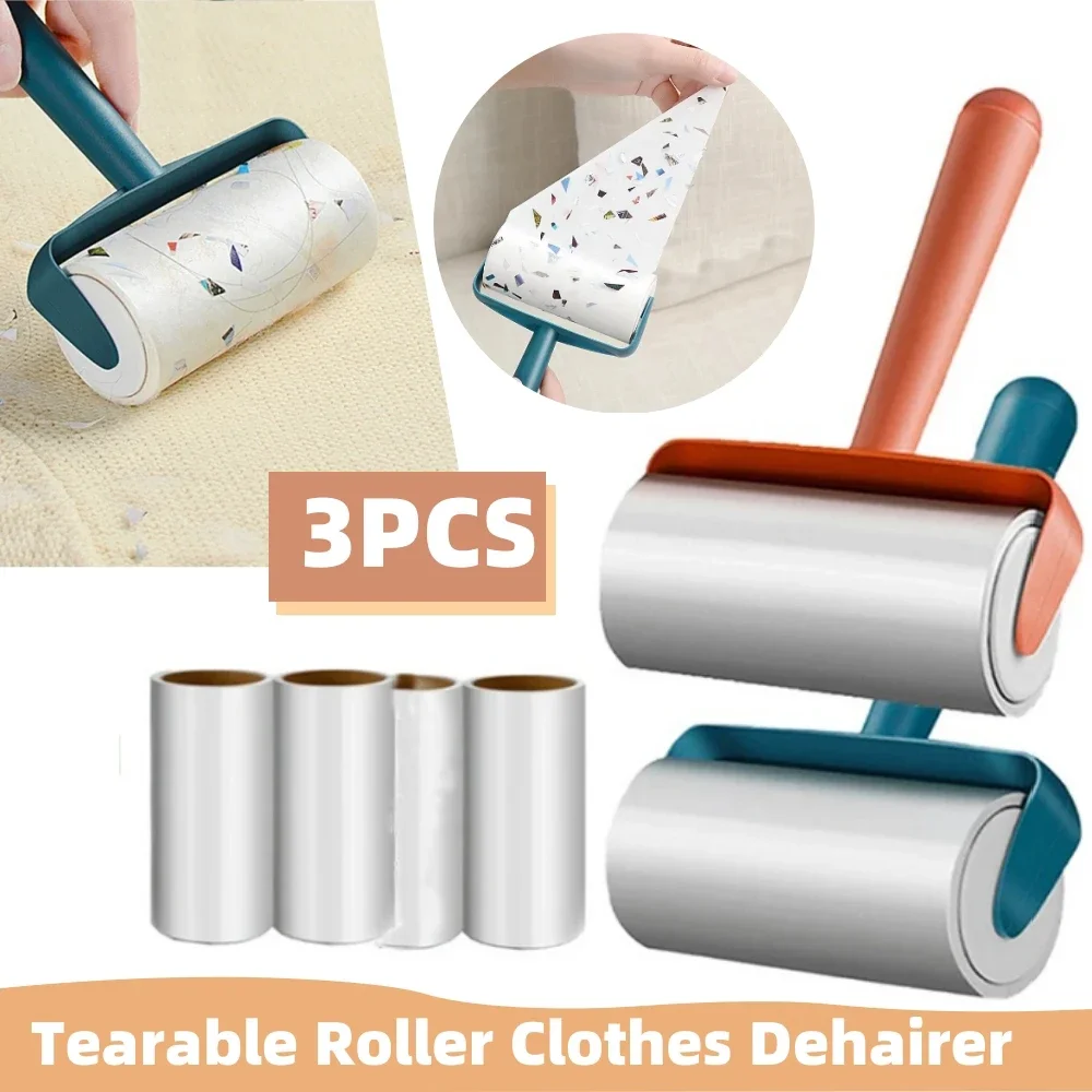 Tearable Roll Paper Sticky Roller Dust Wiper Pet Hair Clothes Carpet Tousle Remover Portable Replaceable Cleaning Brush Tool
Tearable Roll Paper Sticky Roller Dust Wiper Pet Hair Clothes Carpet Tousle Remover Portable Replaceable Cleaning Brush Tool