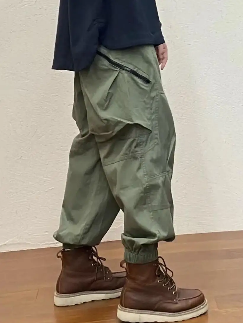 Loose Casual Canvas Work Trousers with Zipper 3D Pockets Pure Cotton Military Green Harlan Wide Leg Pants Youth Style
Loose Casual Canvas Work Trousers with Zipper 3D Pockets Pure Cotton Military Green Harlan Wide Leg Pants Youth Style