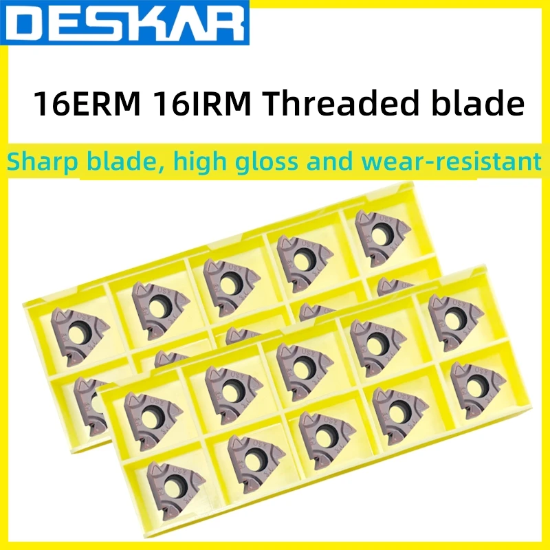 DESKAR Original 16ERM/IRM 1.0 1.5 2.0 2.5 3.0ISO AG55/60 LF6018 Резьбовая твердосплавная вставка Токарный станок с ЧПУ Инструмент для нержавеющей стали 11ER
DESKAR Original 16ERM/IRM 1.0 1.5 2.0 2.5 3.0ISO AG55/60 LF6018 Резьбовая твердосплавная вставка Токарный станок с ЧПУ Инструмент для нержавеющей стали 11ER