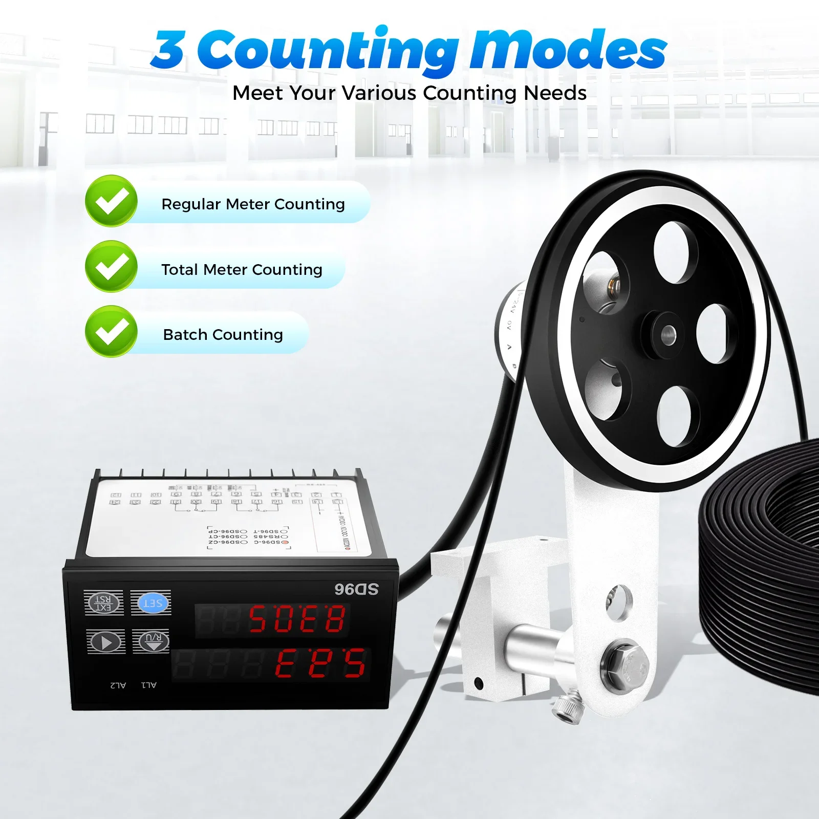 Electronic Digital Length Meter Rotary Encoder Rolling Wheel Distance Counter US
Electronic Digital Length Meter Rotary Encoder Rolling Wheel Distance Counter US