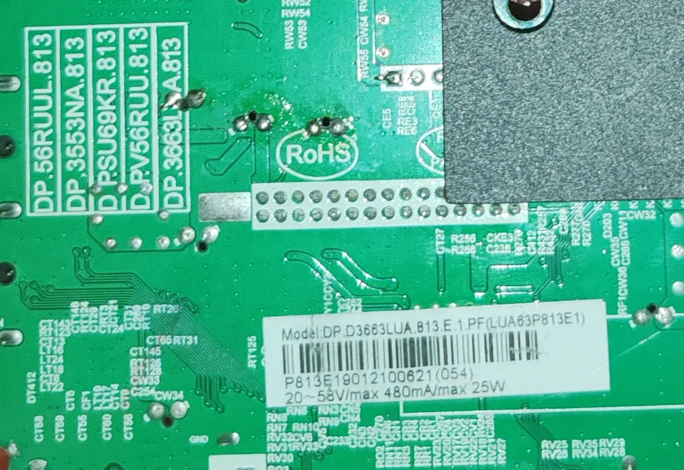 DP.D3663LUA.813.E DP.3663LUA.813 Three in one TV motherboard, tested well 2 different types, check the physical photos
DP.D3663LUA.813.E DP.3663LUA.813 Three in one TV motherboard, tested well 2 different types, check the physical photos