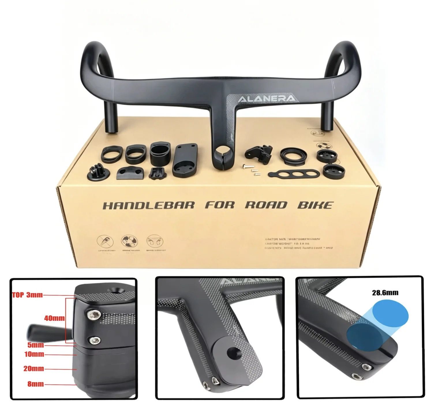 New Racing Road Bike matt UD Full Carbon Fibre Handlebar Stem Integrated carbon Internal Cable 380-440*70-120mm Included stents
New Racing Road Bike matt UD Full Carbon Fibre Handlebar Stem Integrated carbon Internal Cable 380-440*70-120mm Included stents