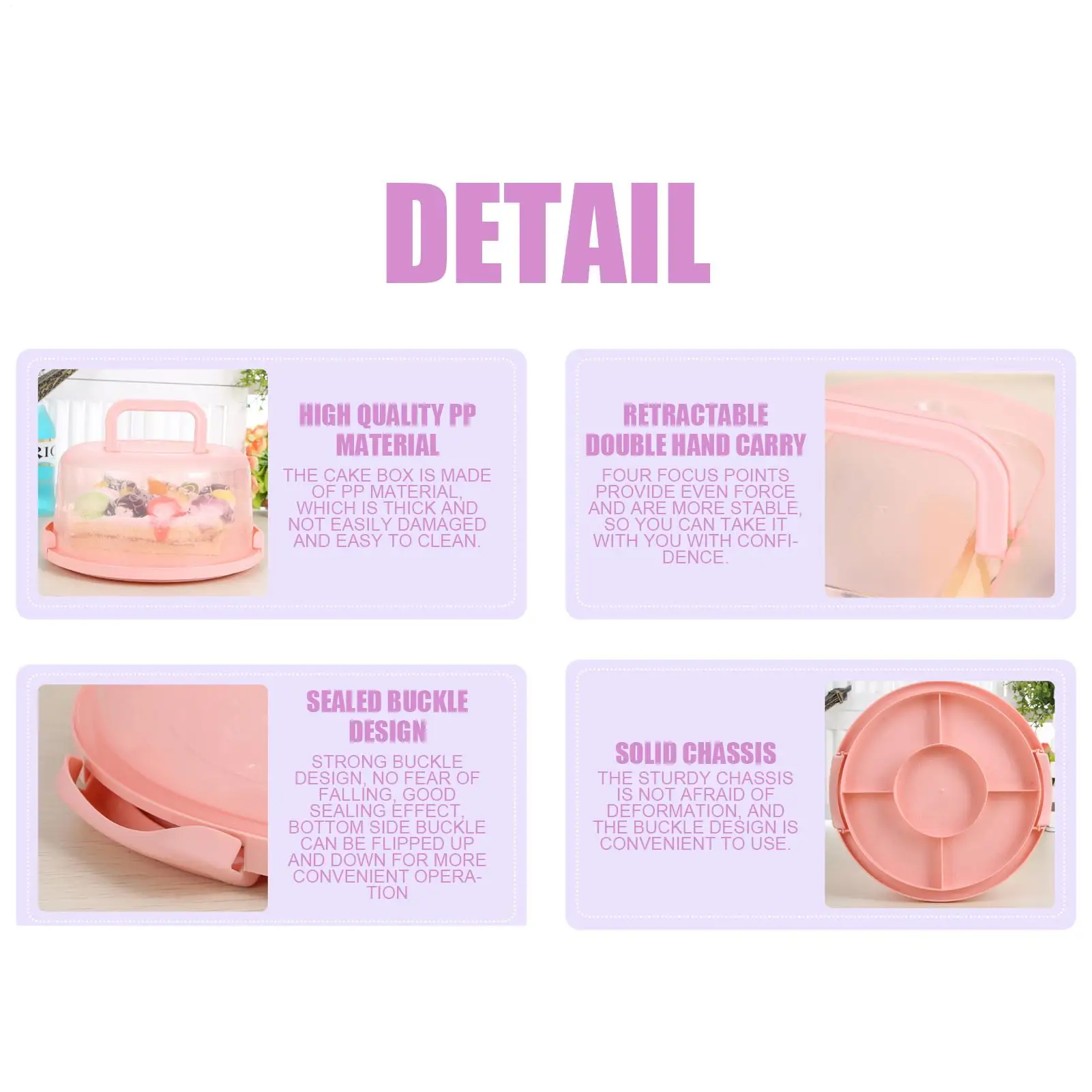 For Cake Transport Cake Storage Container Cake Holder Stand Versatile Display Damaged Prevention Cake Storage
For Cake Transport Cake Storage Container Cake Holder Stand Versatile Display Damaged Prevention Cake Storage