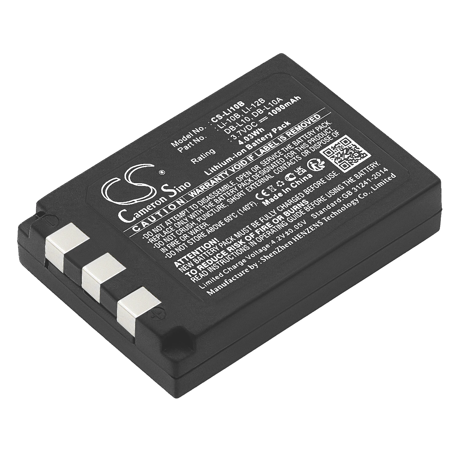 Li-ion Camera Battery for OLYMPUS, 3.7V, 1090mAh, Compatible Models: Camedia C-470 Zoom, Camedia C-50 Zoom
Li-ion Camera Battery for OLYMPUS, 3.7V, 1090mAh, Compatible Models: Camedia C-470 Zoom, Camedia C-50 Zoom