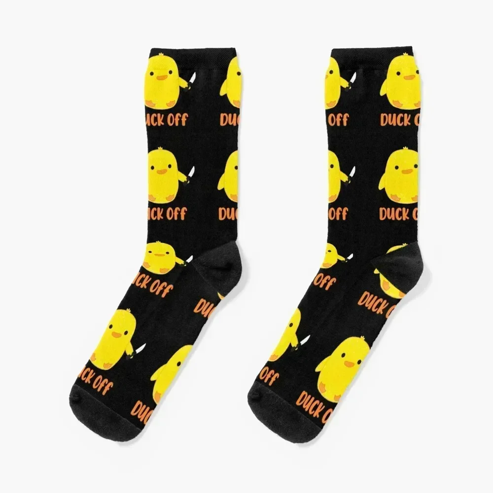 Duck Off! Socks cycling Climbing shoes funny gifts Male Socks Women's 
Duck Off! Socks cycling Climbing shoes funny gifts Male Socks Women's