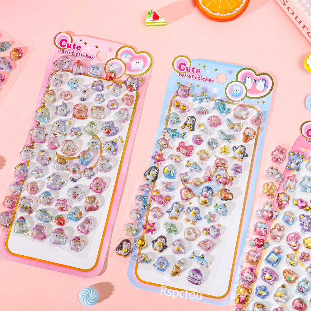 4pcs Funny Cute Aesthetic Animals Crystal Stickers Waterproof DIY Laptop Phone Fridge Cartoon Bear Cat Rabbit 3D Relief Decals
4pcs Funny Cute Aesthetic Animals Crystal Stickers Waterproof DIY Laptop Phone Fridge Cartoon Bear Cat Rabbit 3D Relief Decals