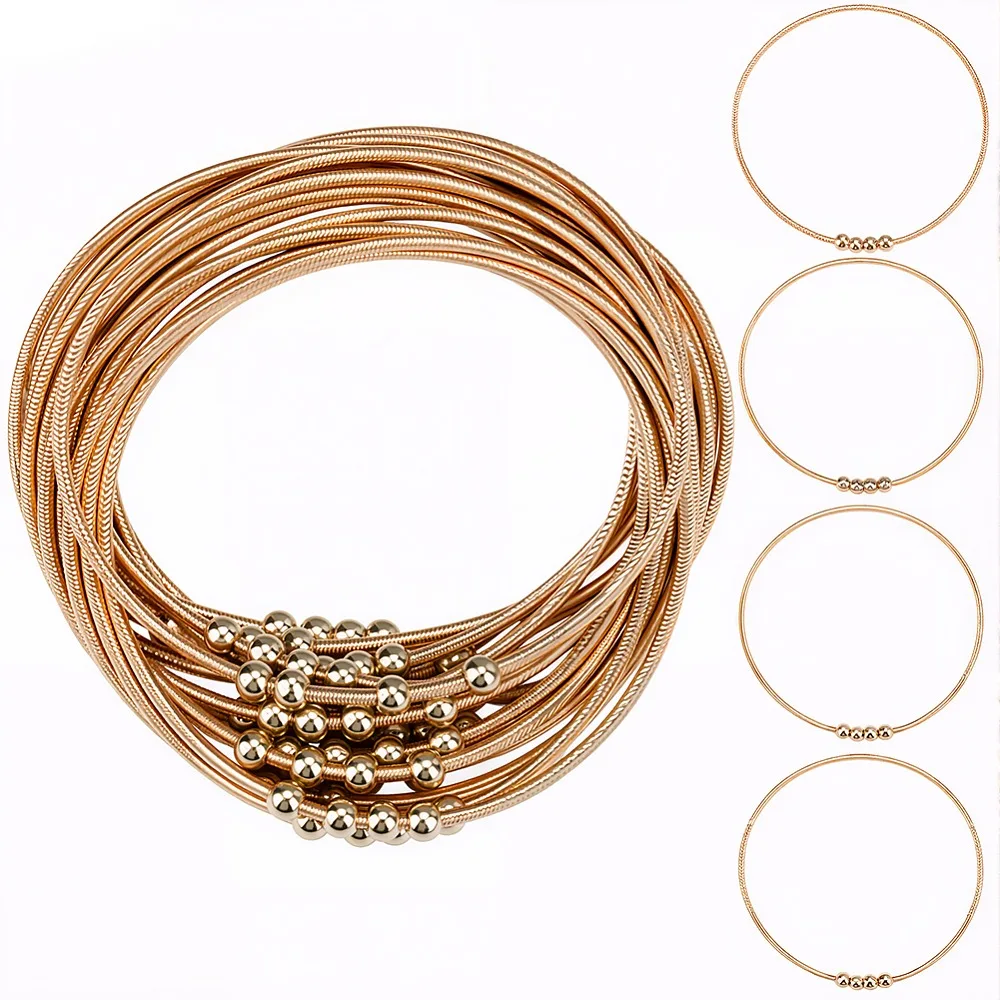 16Pcs Stainless Steel Satellite Chains Stretch Bracelet for Women Golden Inner Diameter: 2-1/4 inch(5.8cm)
16Pcs Stainless Steel Satellite Chains Stretch Bracelet for Women Golden Inner Diameter: 2-1/4 inch(5.8cm)