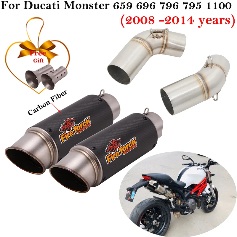 Для Ducati Monster 659 696 795 1100 Hypermotard 796 2008-2014 мотоциклетная выхлопная труба из углеродного волокна, глушитель DB Killer
Для Ducati Monster 659 696 795 1100 Hypermotard 796 2008-2014 мотоциклетная выхлопная труба из углеродного волокна, глушитель DB Killer