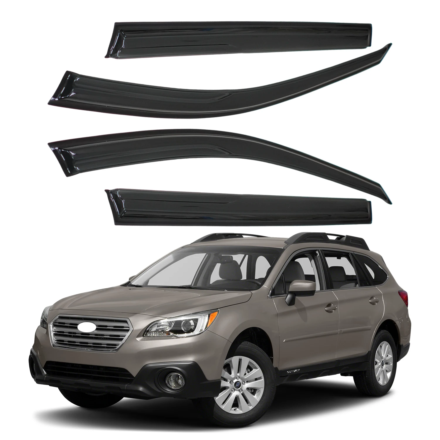 For Subaru Outback 5-Door 2010-2014 Tinted External Rain Guards 4pcs Set Wind Deflectors 1.5MM thickness
For Subaru Outback 5-Door 2010-2014 Tinted External Rain Guards 4pcs Set Wind Deflectors 1.5MM thickness