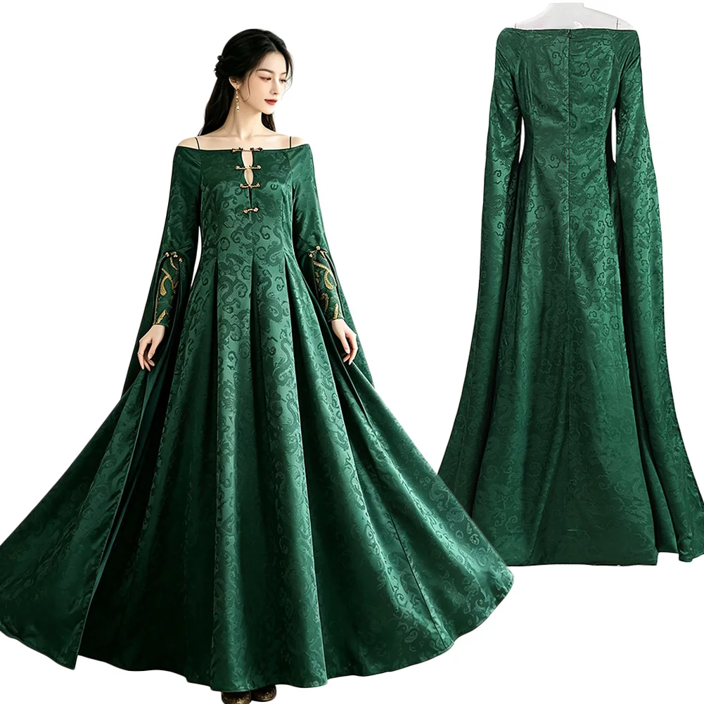 Dragon 3 Cosplay House Alicent Hightower Green Uniform Dress Costume Outfits Female Clothing Disguise Adult Halloween Carnival
Dragon 3 Cosplay House Alicent Hightower Green Uniform Dress Costume Outfits Female Clothing Disguise Adult Halloween Carnival
