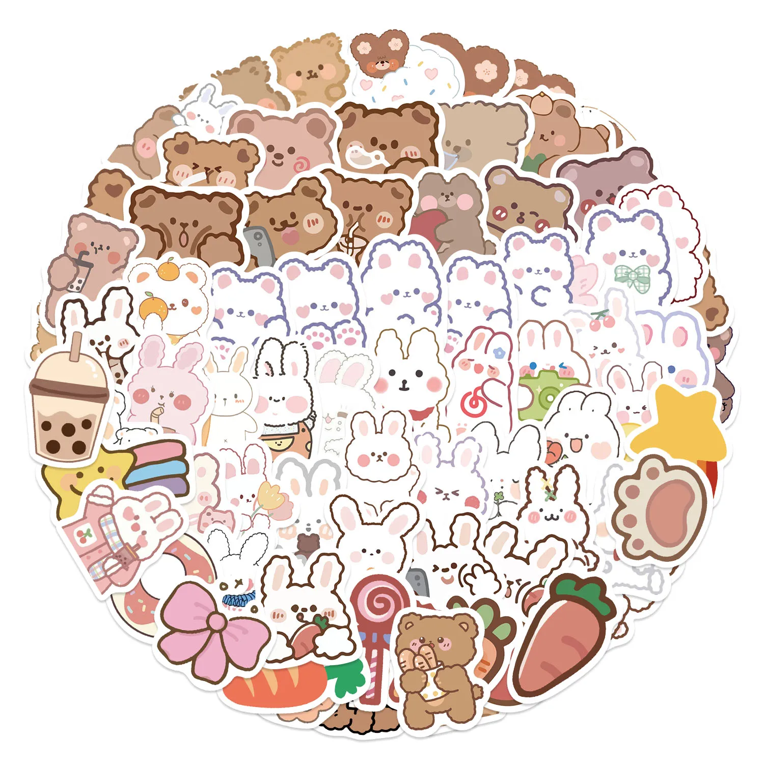 90Pcs,Cartoon Bear Rabbit stickers, suitable for suitcases laptops skateboards phone cases,waterproofsticker
90Pcs,Cartoon Bear Rabbit stickers, suitable for suitcases laptops skateboards phone cases,waterproofsticker