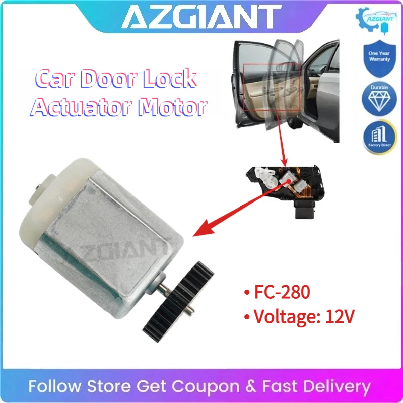 AZGIANT FC-280 Car Door Lock Actuator Motor Low Noise Central Locking Motor For 2010-2015 VW Multivan T5 T6 Car Accessory
AZGIANT FC-280 Car Door Lock Actuator Motor Low Noise Central Locking Motor For 2010-2015 VW Multivan T5 T6 Car Accessory