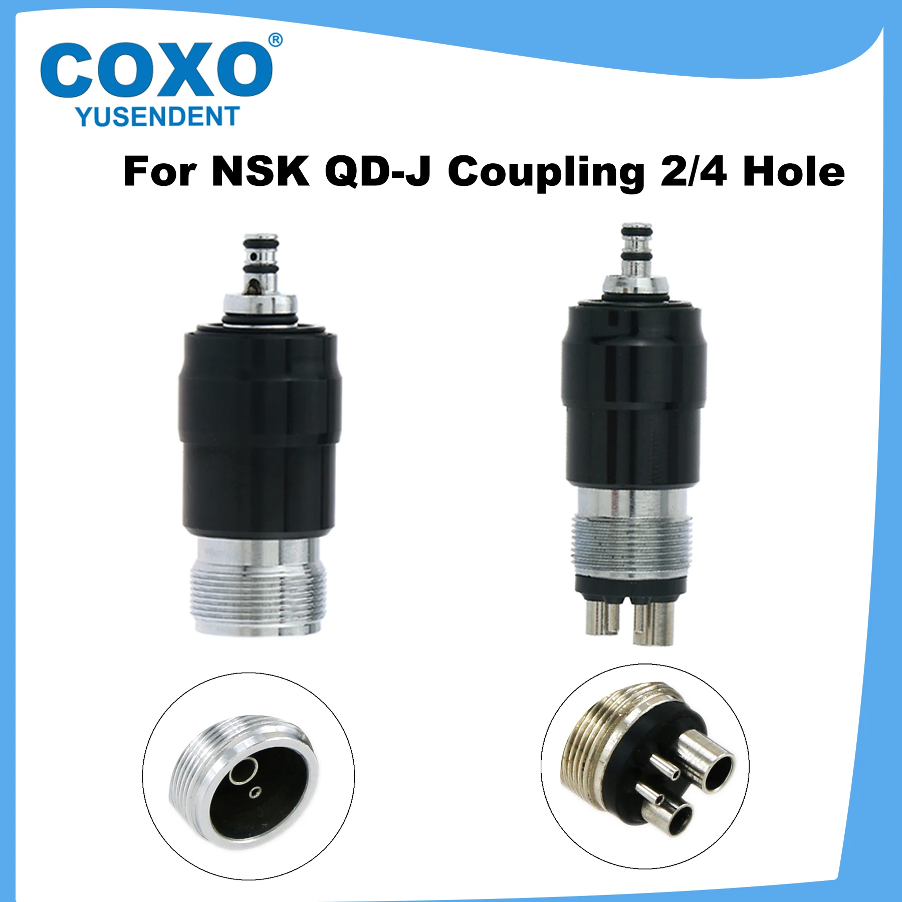 COXO Dental High Speed Turbine Quick Coupling Coupler 2/4 Holes For NSK QD-J Style High Speed Handpiece Dental Tools
COXO Dental High Speed Turbine Quick Coupling Coupler 2/4 Holes For NSK QD-J Style High Speed Handpiece Dental Tools