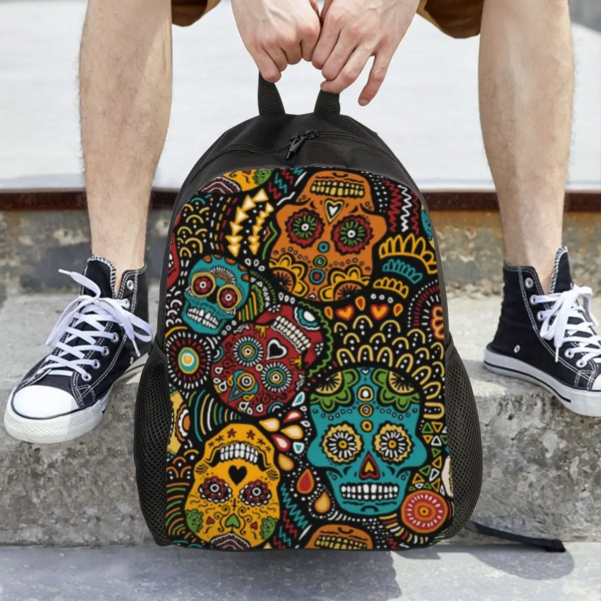 Рюкзак Calaveras с сахарным черепом, Лидер продаж, рюкзак большой емкости, детская сумка для книг, школьная сумка, сумки на плечо для мужчин и женщин
Рюкзак Calaveras с сахарным черепом, Лидер продаж, рюкзак большой емкости, детская сумка для книг, школьная сумка, сумки на плечо для мужчин и женщин