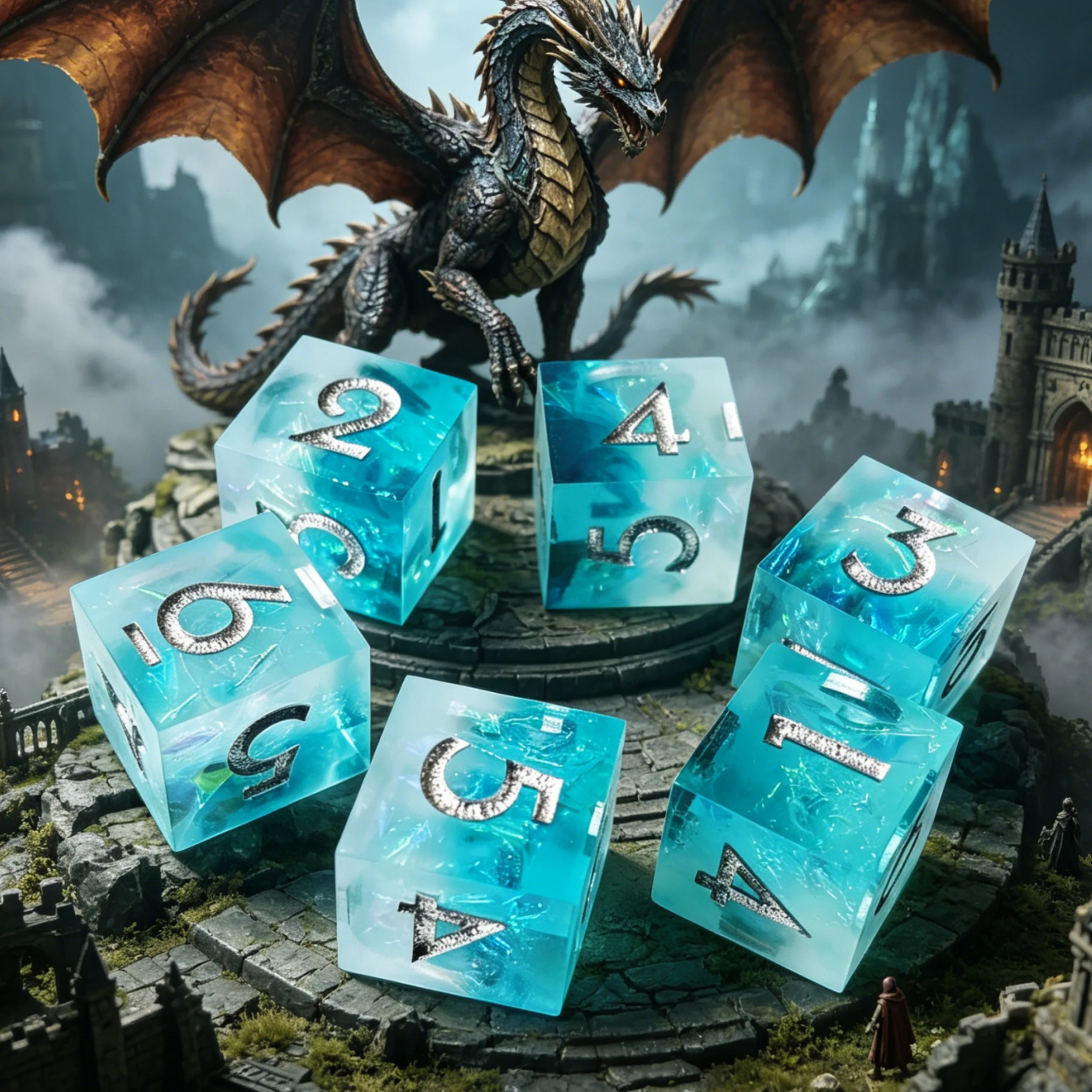 MINI PLANET 6Pcs Resin D6 Dice Set Handmade Sharp Edge RPG D&D Board Game Polyhedral Dice Table Game Supplies Party Favor Gift
MINI PLANET 6Pcs Resin D6 Dice Set Handmade Sharp Edge RPG D&D Board Game Polyhedral Dice Table Game Supplies Party Favor Gift