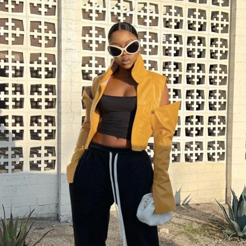 Sexy Collared Long Sleeve Cardigan Loose Solid Color Patchwork Sleeve Coat Stylish Women's Autumn-Winter Coat High Street Jacket
Sexy Collared Long Sleeve Cardigan Loose Solid Color Patchwork Sleeve Coat Stylish Women's Autumn-Winter Coat High Street Jacket