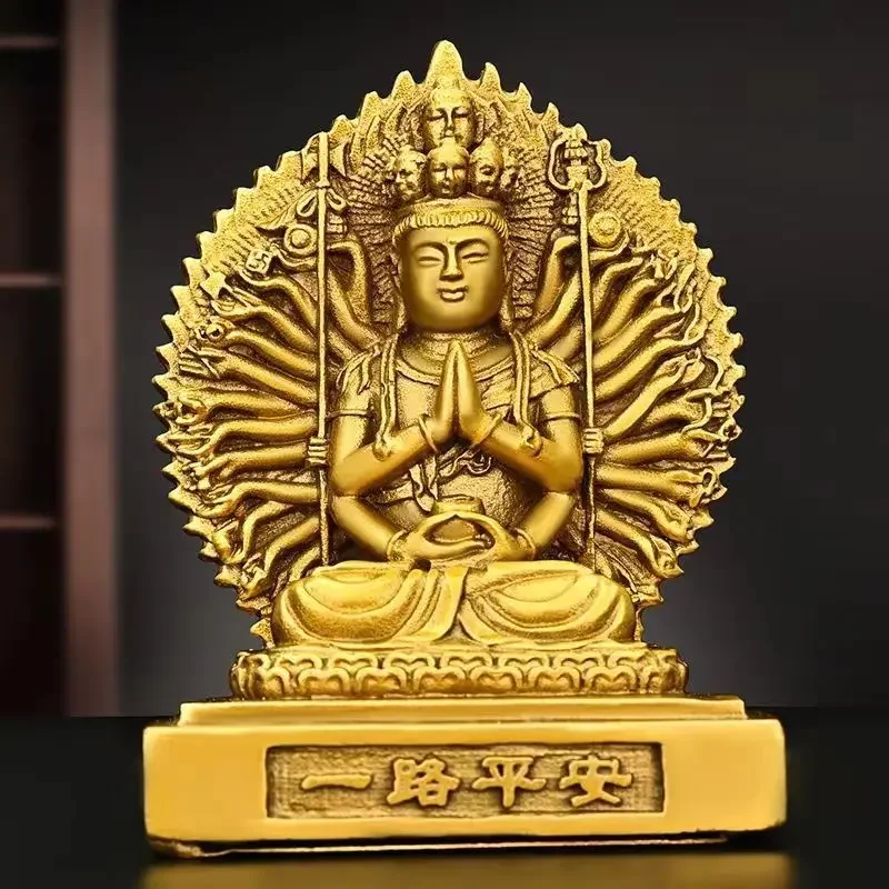 Латунный Zhaocai Qianshou Guanyin орнамент из чистой меди, бытовая двусторонняя бронзовая статуя Гуаньинь, украшение
Латунный Zhaocai Qianshou Guanyin орнамент из чистой меди, бытовая двусторонняя бронзовая статуя Гуаньинь, украшение
