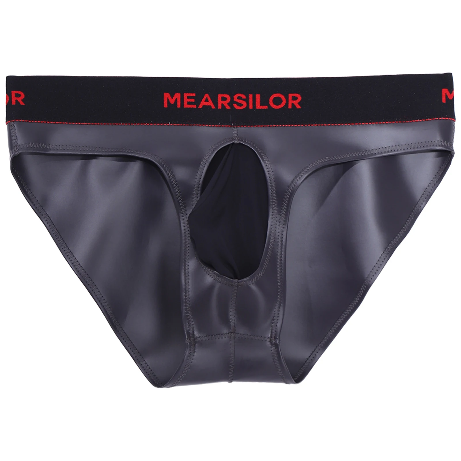Mens PU Leather Briefs Low Rise Color-blocking Elastic Waistband Panties Underwear for EDM Music Festival Carnival Rave Party
Mens PU Leather Briefs Low Rise Color-blocking Elastic Waistband Panties Underwear for EDM Music Festival Carnival Rave Party