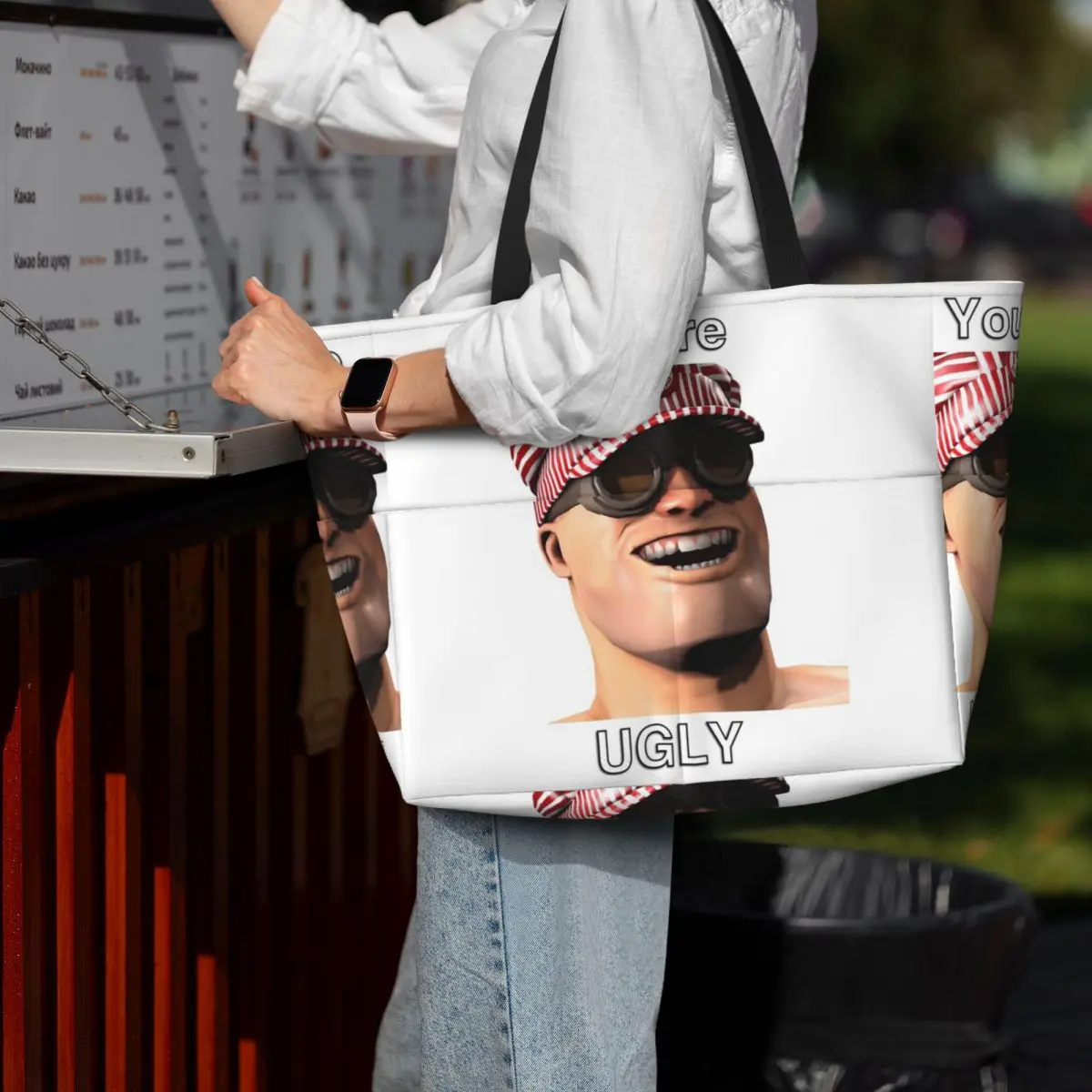 You're Ugly I Smell Jojo Engineer TF2 Team Fortress 2 Beach Tote Bag Sport Gym Yoga Duffle Large Women Travel Bag Fitness bag
You're Ugly I Smell Jojo Engineer TF2 Team Fortress 2 Beach Tote Bag Sport Gym Yoga Duffle Large Women Travel Bag Fitness bag