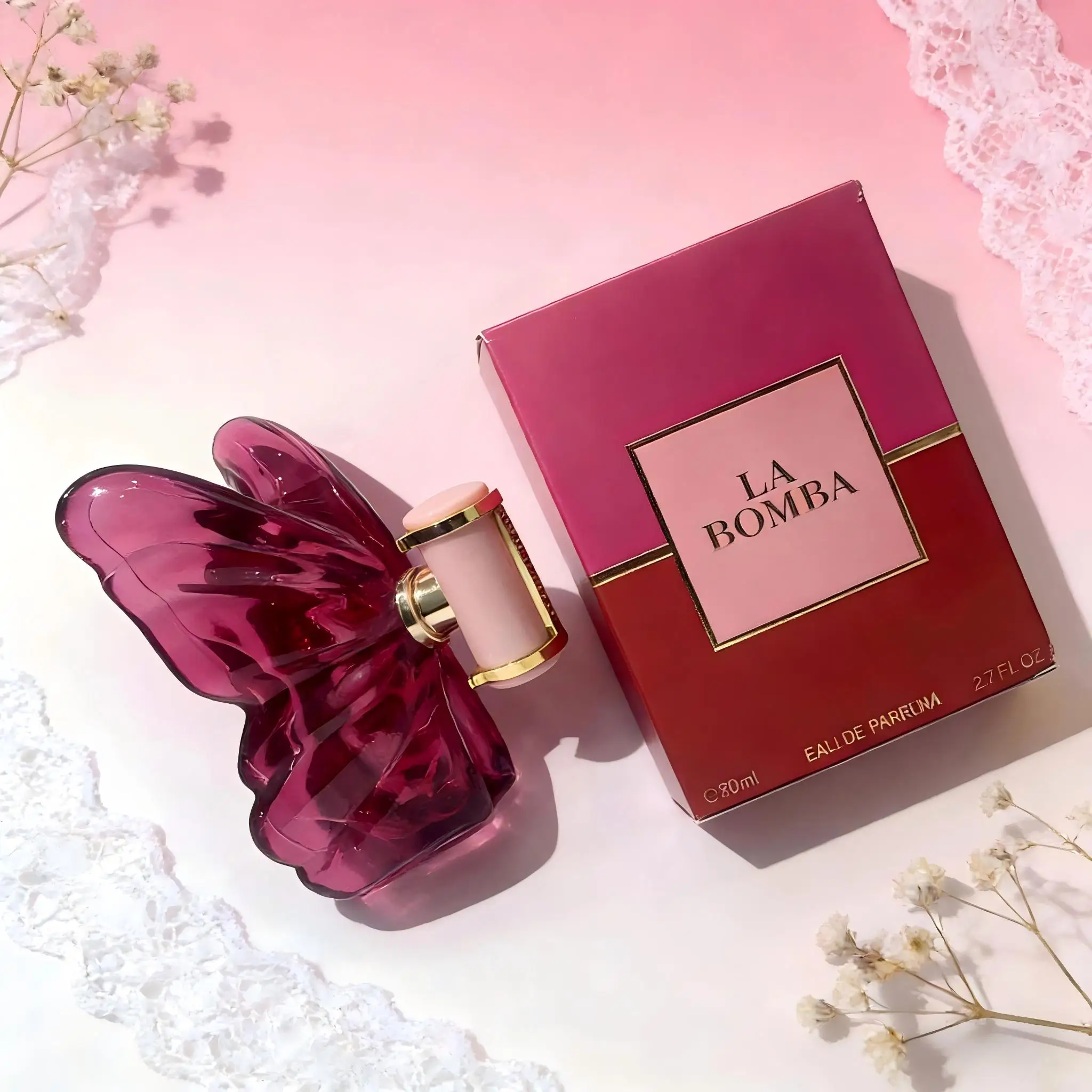 LA BOMBA Women's Perfume, Fresh White Floral and Fruity Scent with Lily and Peach, Airy Gentle Fragrance
LA BOMBA Women's Perfume, Fresh White Floral and Fruity Scent with Lily and Peach, Airy Gentle Fragrance