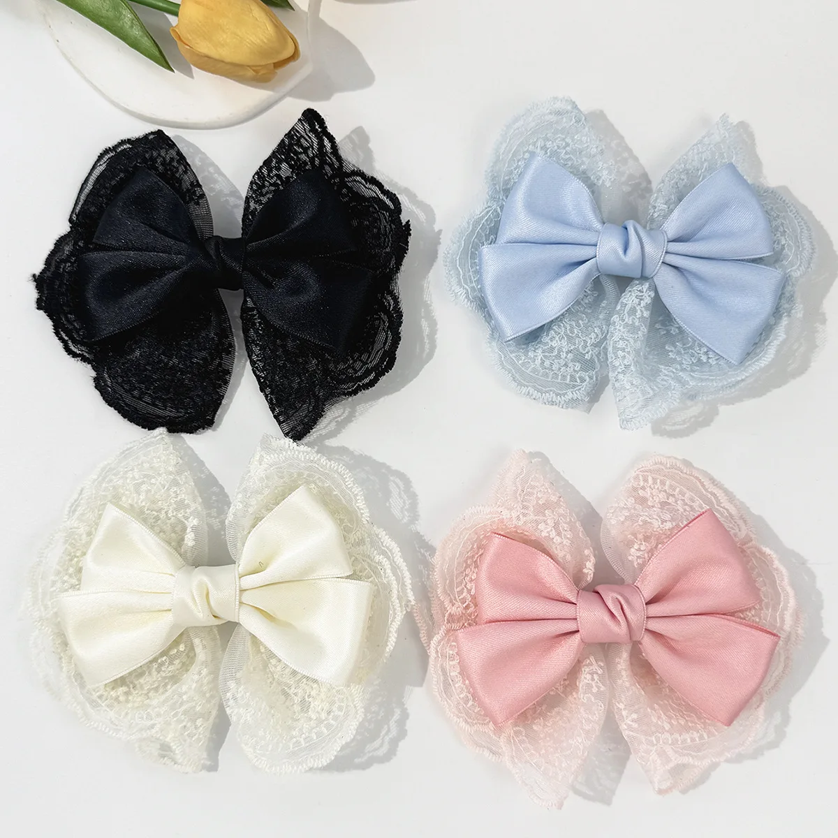 28 PCS/Lot, Korean Style Ribbon Bowknot Lace Hair Clips For Women Girls Ponytail Clips Hair Accessories
28 PCS/Lot, Korean Style Ribbon Bowknot Lace Hair Clips For Women Girls Ponytail Clips Hair Accessories