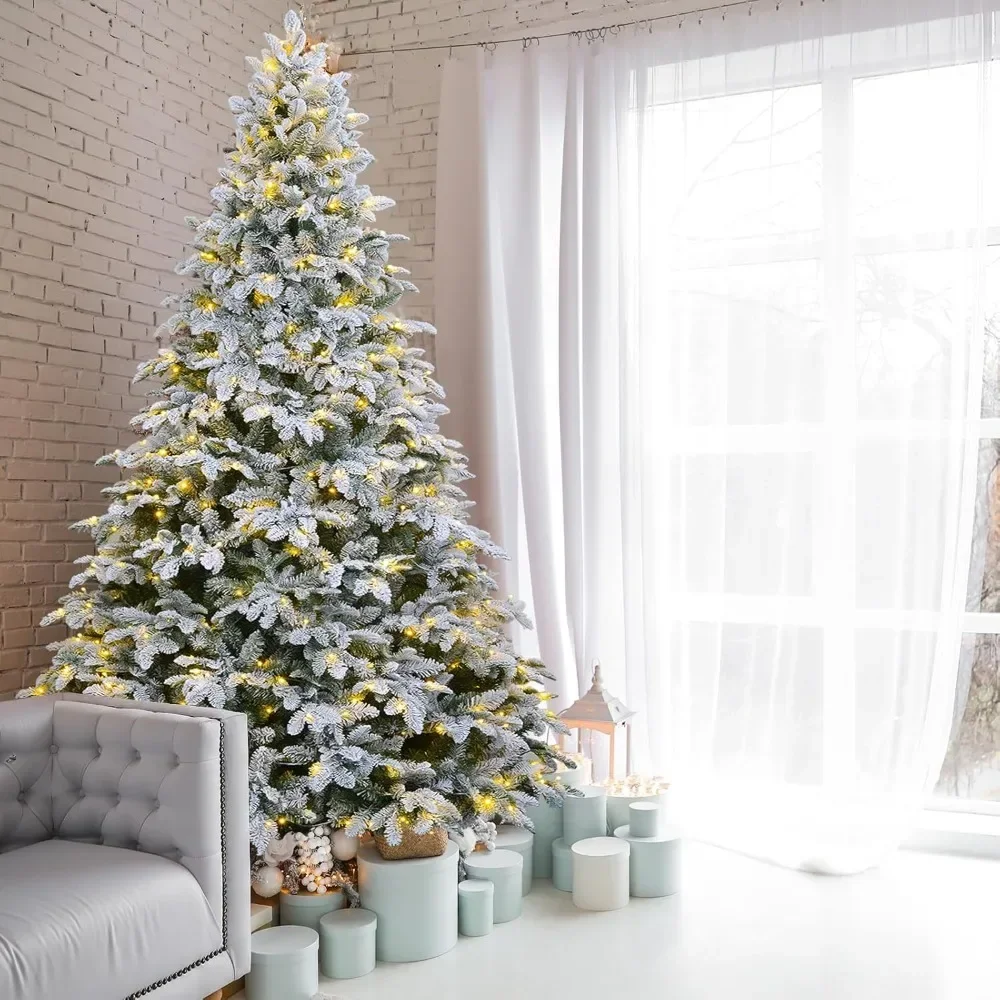 Flocked Christmas Trees,10Modes Colorful Lights 2700Tips Realistic Christmas Tree,Sturdy Metal Stand,7.5ft Christmas Tree Prelit
Flocked Christmas Trees,10Modes Colorful Lights 2700Tips Realistic Christmas Tree,Sturdy Metal Stand,7.5ft Christmas Tree Prelit